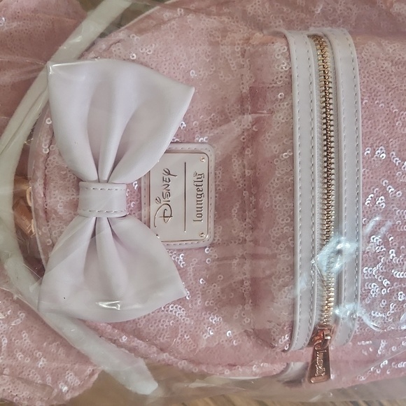 Disney Cotton Candy Pink Loungefly Mini Backpack - Picture 6 of 6